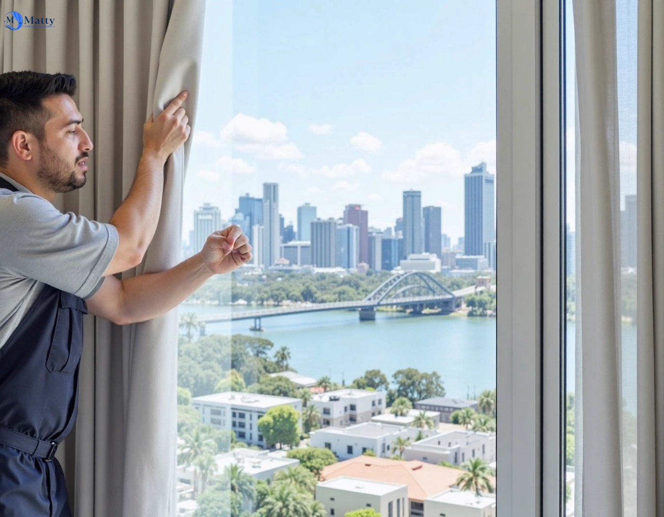 Professional curtain steam cleaning service calder-park-vic QLD by Matty Curtain Cleaning