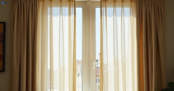 Dull dusty drapes in calder-park-vic before professional cleaning